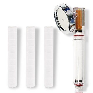 디와이엔텍 3중 비타민 샤워기 헤드 + 녹물 리필필터 3p 1세트, 1개