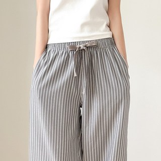 MARIQUE 여성 투라인 파자마 홈웨어 와이드바지