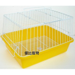 優旺寵物(加大)寵愛寵物籠-上掀式粗鐵材中型兔籠天竺鼠籠鳥籠鸚鵡籠臺灣製造, 綠色, 1個