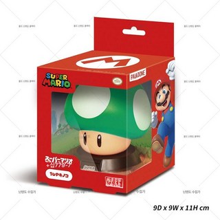 슈퍼마리오 무드등 스타 블록 버섯 1UP 마리오 조명 캐릭터 램프 인테리어 소품 침실 취침등 수면등 장식 캐릭터굿즈 인테리어램프, 그린 머쉬룸