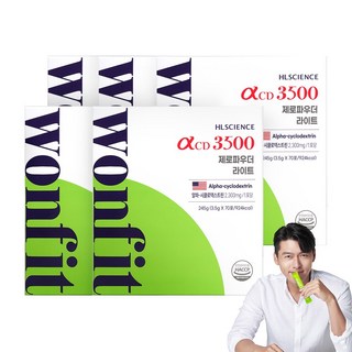 원핏 알파CD 3500 제로파우더 라이트 알파시클로덱스트린 레몬맛 245g, 70회분, 5개