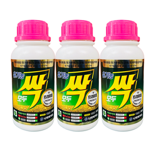 [농사마트] 모두싹 프리미엄 500g x 3병 녹색 유황 병해충관리용 유기농업자재 사은품 랜덤씨앗, 3개