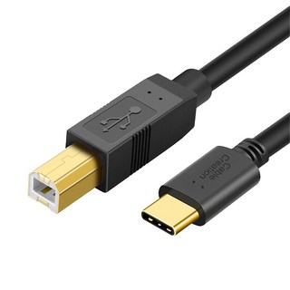 Cable Creation Type-C轉USB-B傳輸線 鍍金接頭 高速傳輸 適用於手機、音響設備, CC0011, 1個, 2m