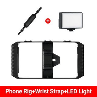 스마트 폰 비디오 리그 핸드폰 스태빌라이저 핸드헬드 삼각대 마운트 핸드 그립 아이폰 호환 안드로이드용 영화 제작 브이로그 촬영 케이스, Phone Rig Kit E, 7.Phone Rig Kit E, 1개
