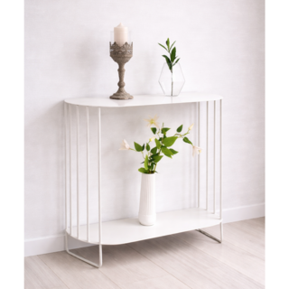 브론 라운드 스트라이프 콘솔, 화이트