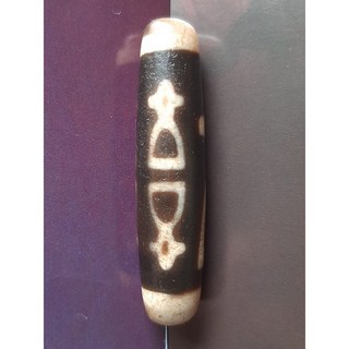 西藏老天珠 百年難得一件《五路財神 天珠》風化鑲蝕老瑪瑙 單品 結緣, 1個