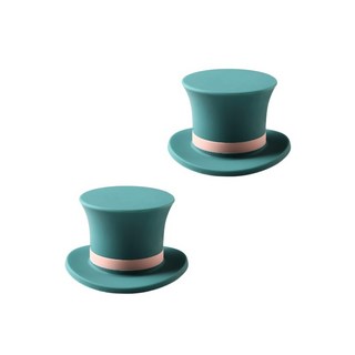 리빙쉘 와인병 스토퍼 병마개 병뚜껑 2P, 그린, 2개