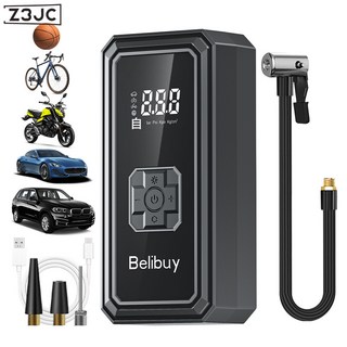 Z3JC 直供車載充氣泵數顯智能汽胎電動充氣多功能便攜式打氣泵, 數顯超級快充充氣泵:黑色, 1個