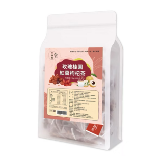 女神殿 玫瑰桂圓紅棗枸杞茶 (女神四物茶) ，獨立包裝，養生茶飲，女性調理，溫潤滋補，促進代謝，紅潤好氣色, 6g, 1個, 15個裝