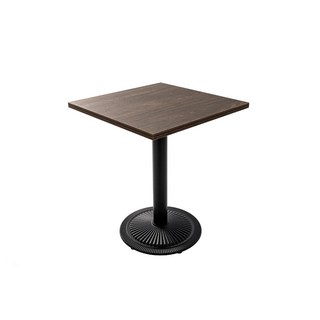 防潮塑合板餐桌 咖啡店桌椅/咖啡桌/方桌/圓桌/休閒桌/洽談桌, 烤黑菊花+胡桃(60*60公分)