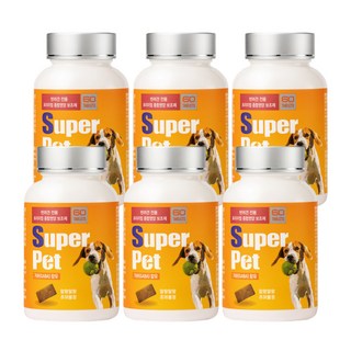 슈퍼펫 KVGMP 강아지 영양제 노령견 관절 치매 심장 간보호 면역력향상, 6개, 종합영양제, 60정