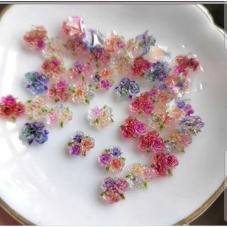 美甲飾品 實色花 50入, 1個, 8×9 透色夜光 混色 50入,1, 8×9 透色夜光 混色