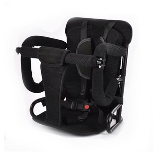 MacroGreat 兒童機車安全座椅，透氣舒適，安全可靠，安裝簡易，時尚外觀, 兒童機車后座椅黑色, 1個