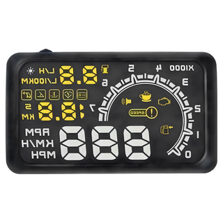 GC OBD2 5.5吋 HUD 抬頭顯示器 車速 轉速 油耗 水溫 公里英里切換 一年保固, 1個