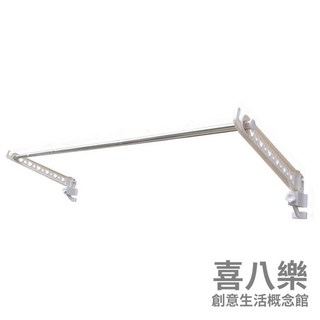 魔術空間欄杆衣架 - 窗框/陽台多功能晾衣架 (台灣現貨), 1個, 白色心型衣架一支/無桿, 白色