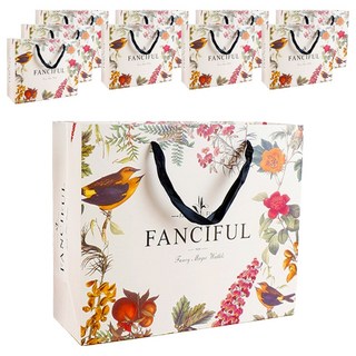 마메 플라워 쇼핑백, B 버드, 10개