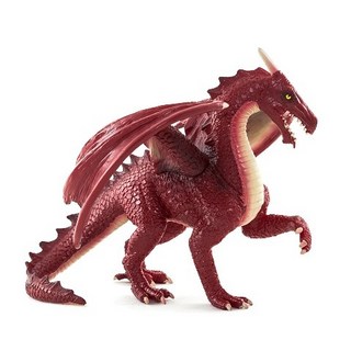 MOJO夢幻系列神話生物模型：獨角獸、飛馬、冰海龍、噴火龍、赤焰龍、地界龍、耀金龍、鋼鐵龍, 1個, 赤焰龍