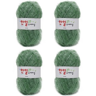 한일 클린 수세미실 80g 4p세트 37종, 31.카키그린 4p, 4개