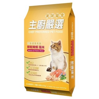 福壽實業 FUSO Pets 主廚嚴選 貓糧, 鮮鮭嫩蝦, 9.07kg, 1袋