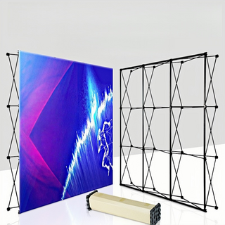 현수막 거치대 접이식 접이식 백월 프레임 무대 포토존 포토월 행사장 전시회 배경 지지대 230*230cm, 1개, 검은색