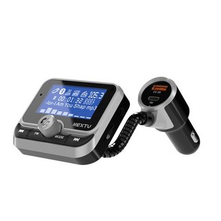 [넥스트유] NEXT-U 차량용 블루투스 오디오 무선카팩/ 초고속 충전 + PD 충전 18W / 네비게이션 음성안내 / USB메모리 Micro SD지원 NEXT-4422BTC