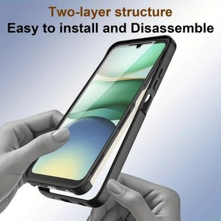 샤오미 레드미 A5 4G용 듀얼 레이어 투명 폰 케이스 충격 방지 PC+PET 하이브리드 커버 쉘 (Mi Redmi A5 6., 01 레드미 A5 4G