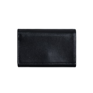 日本硬幣收納零錢包，三折式，附大鈔卡位與拉鍊，魔術貼分類夾, 1個, 黑色