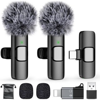 무선 핀마이크 아이폰/안드로이드용 PoP 음성 USB C 미니 라발리에 마이크 노이즈 감소 기능이 있는 라펠 비디오 녹화용 라브 틱톡 유튜브 브이로그용 타이니 콘텐츠 제작자 인, 무선 핀 마이크 라발리에 소음 감소 기능이 있는 iPh