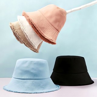 빈티지 프린지 버킷햇 레트로 모자 프린트 헌팅 캡 복고 스타일 헤드 웨어 캐 주얼