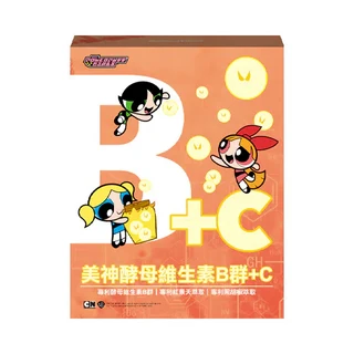 美神契約 飛天小女警聯名款 酵母維生素B群+C 30顆, 1個