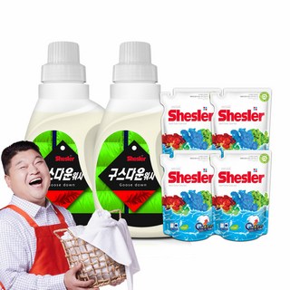 쉬슬러 구스다운워시전용 650ml 2개 + 세제리필 500ml 4개, 1개