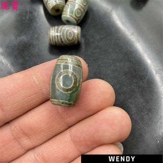 綠色天珠瑪瑙勒子筒珠手串，一眼至九眼全家福西藏老瑪瑙桶珠天珠陣