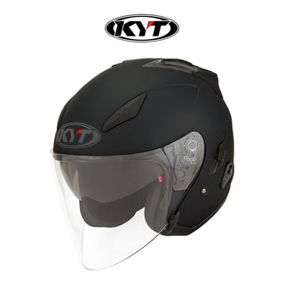 KYT 오픈페이스 헬멧 갤럭시 플랫 알 플레인 매트 블랙 무광 단색 입문 오토바이 KC 인증, 2XL