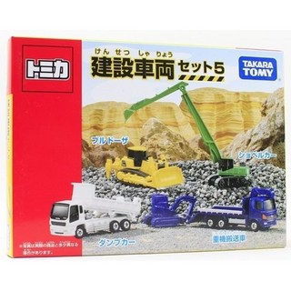 美國媽咪 TOMICA 多美小汽車 建設車輛組 5入 工程車玩具 推土機 重機搬送車 怪手 砂石車, 1個