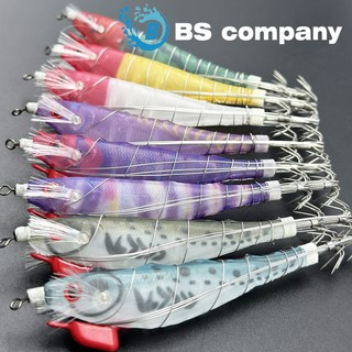 BS컴퍼니 크러쉬 삼봉에기 갑오징어 한치 UV 틴셀 생미끼 에기, #4, 1개