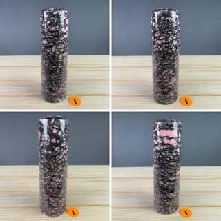 【晶星】天然紅薔薇輝石圓型印章 個人章 玫瑰石 薔薇輝石 原礦 礦石 水晶印章 開運 招財, 1個, I