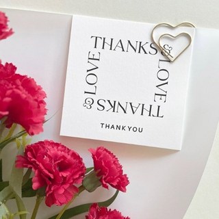 심플 감사 땡큐 메세지카드 50장