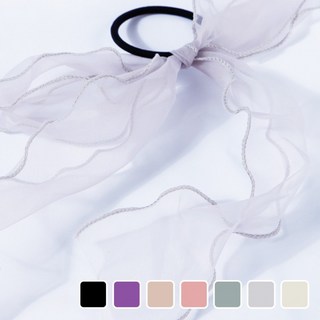 쉬폰 오간자 리본 끈 골프 스카프 머리끈