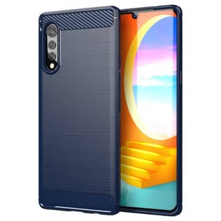 LG Velvet 蛋糕機手機殼 碳纖維拉絲 防摔耐磨輕薄保護套