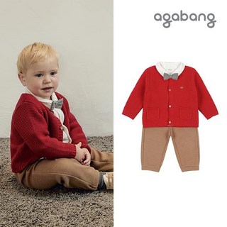 [아가방 상하복] Q7 남아 아동복 아기옷 겨울 선물하기 레오데이3세트(보타이)