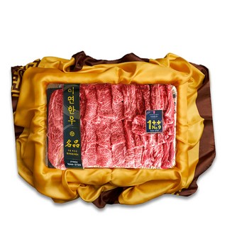 이연한우 1++ 투뿔 구이용 한우선물세트 달세트(등심+살치+갈비살), 1개, 1kg