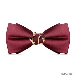 純色領結男高檔黑色伴郎結婚婚禮新郎西裝蝴蝶結雙層司儀兄弟團潮