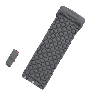 戶外充氣睡墊 輕便折疊氣墊床 防潮防水野營登山露營睡墊 便攜收納, 灰色