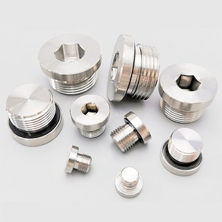 육각 볼트 오일 압력 플러그 나사 유압 패스너 내부 여섯 각도 탄소강 블라인드 플랜지 씰링 방폭, ED-M22x1.5, EDM22x1.5, 5개