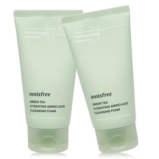 이니스프리 그린티 수분 아미노 클렌징 폼 150g+150g, 150g, 2개