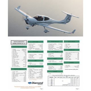 Diamond DA40 飛航檢查表 (CHX40), 1個