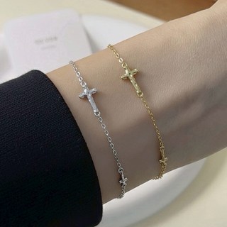 My Faith 正韓 925純銀 簡約十字架手鏈