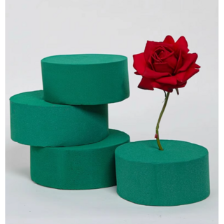 원형 오아시스 꽃꽂이 폼 플로랄폼 꽃꽂이오아시스 스펀지 꽃바구니 15cmx8cm, 1개