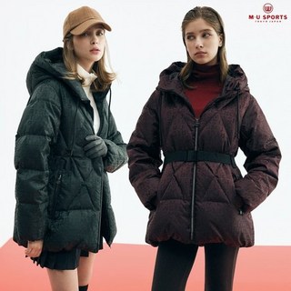 엠유스포츠 MU 25 여성 자가드 중량 다운 1종 2570725, 네이비