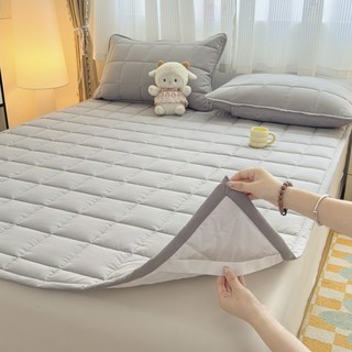 포스니 부드러운 워싱 코튼 알러지케어 고정밴드 매트리스패드+베개커버 3종세트